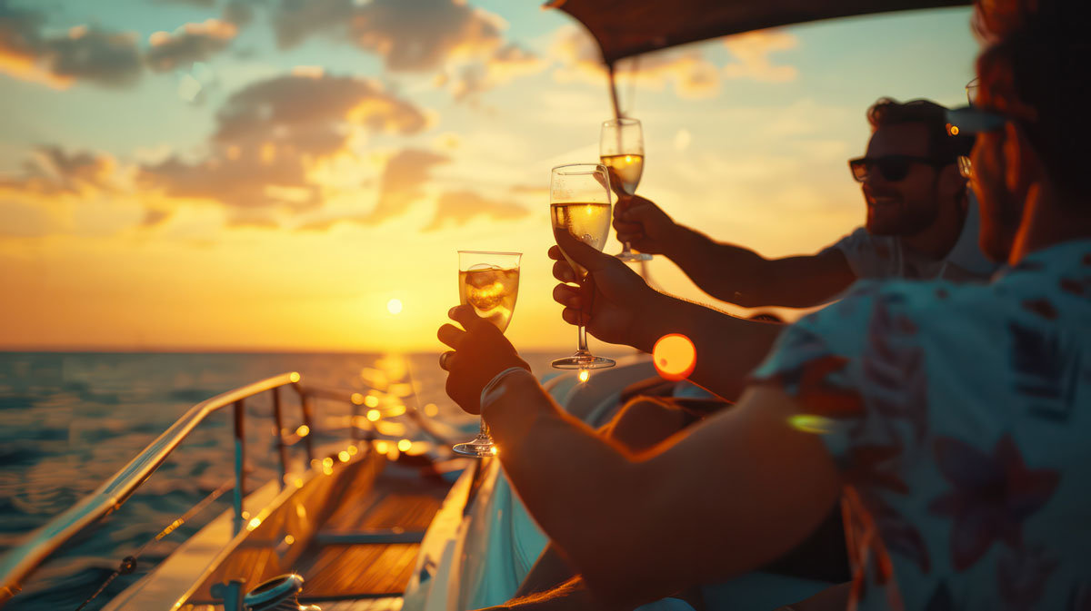 Soirée en mer entre amis catamaran le providence